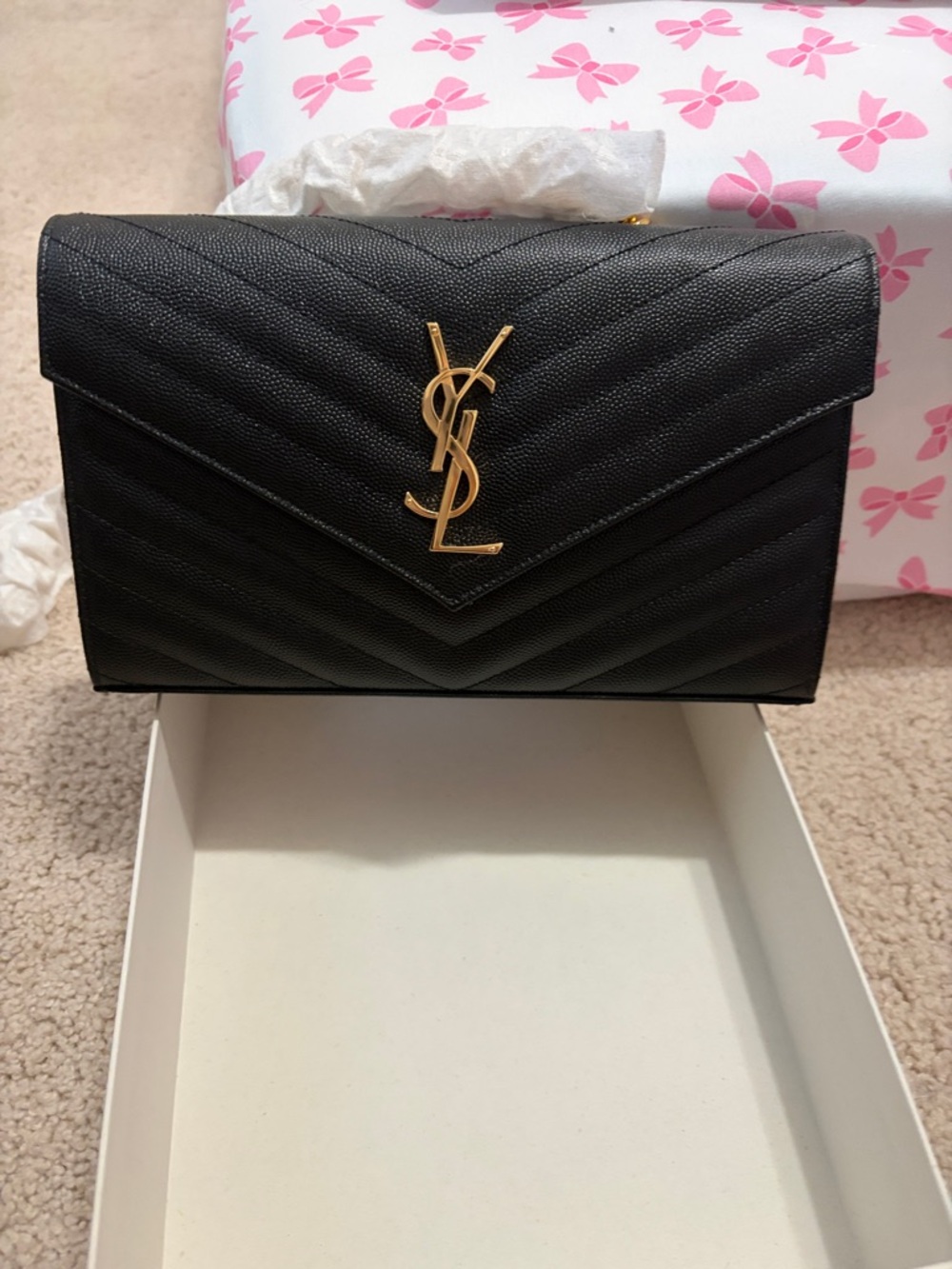 Brand New YSL Black /Gold Large Woc